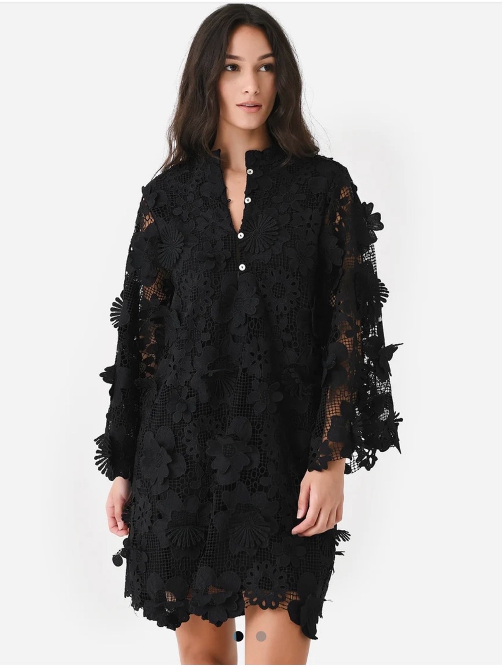 J.Marie Seraphina Dress Black NWT size Large Flower Lace